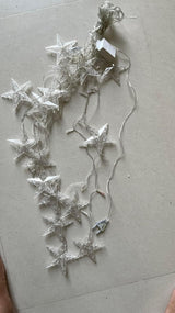 LED Lights String Pentagram Star Curtain Fairy Lights Wedding Birthday Christmas - 6 Big and 6 Small Star Lightings